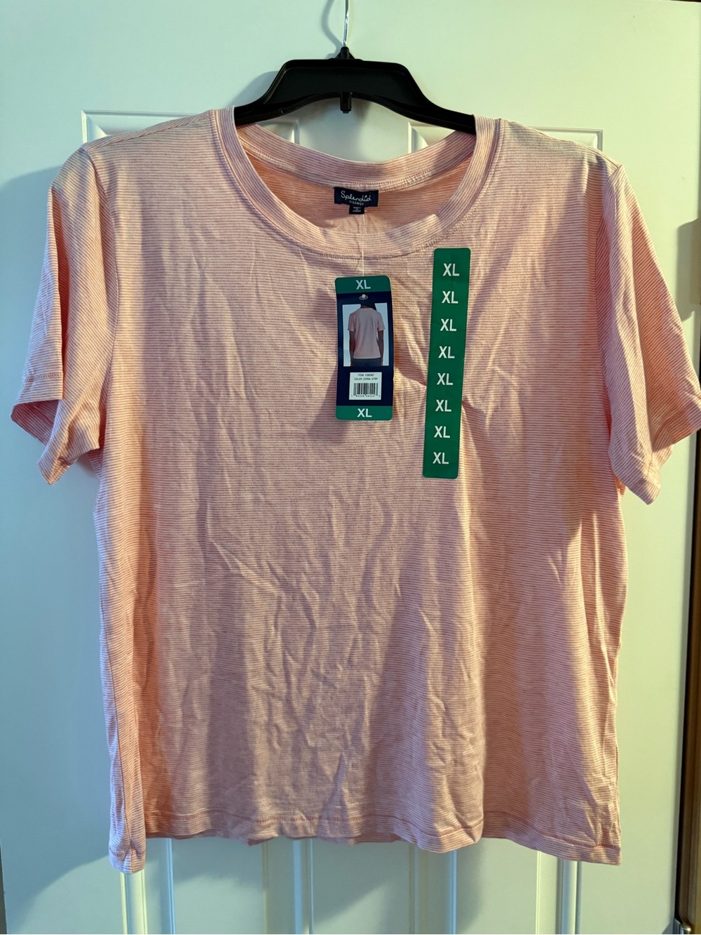 Splendid Light Coral Short Sleeve Crewneck Tee